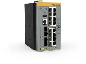 Managed L3 Gigabit PoE Switch Allied Telesis AT-IE340-20GP-80 — 16 x RJ-45 10/100/1000, USB, DC 18–57 V, grey