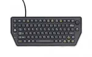 Keyboard Gamber-Johnson 7300-0171 mini curved wired USB, black