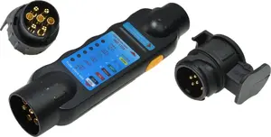 Socket and Plug Tester for Trailers with 13/7 and 7/13 Adapters, No name AMI-16283/G02331