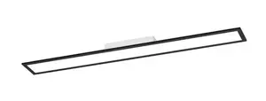Griestu lukturis EGLO Moradillo-Z LED E, 28 W, taisnstūrveida, 145×1195×61 mm, melns/balts