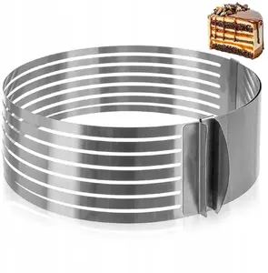 Adjustable Steel Sponge Cake Ring Lumarko 7-layer, Ø 24–30 cm