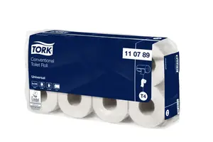 Toilet paper Tork 110789 — 30 m roll, 250 sheets, 12 cm sheet length, white