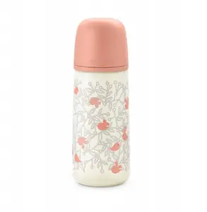 Baby bottle U-grow SUAVINEX SX PRO 360 ml, fast flow, left-right nipple, pink Birdies