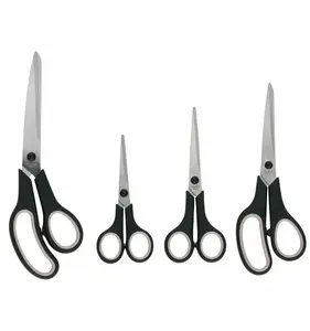Ergonomic stainless steel scissors set ALPINA (4 pieces) — kitchen and craft cutting tools
