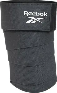 Ceļa stiprinošās lentes REEBOK RAAC-16060BK — melnas, pāris kolna atbalstam un stabilitātei