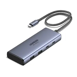 Ugreen 7-в-1 USB-C концентратор CM498 Док-станция Серый с поддержкой USB Power Delivery до 100Вт