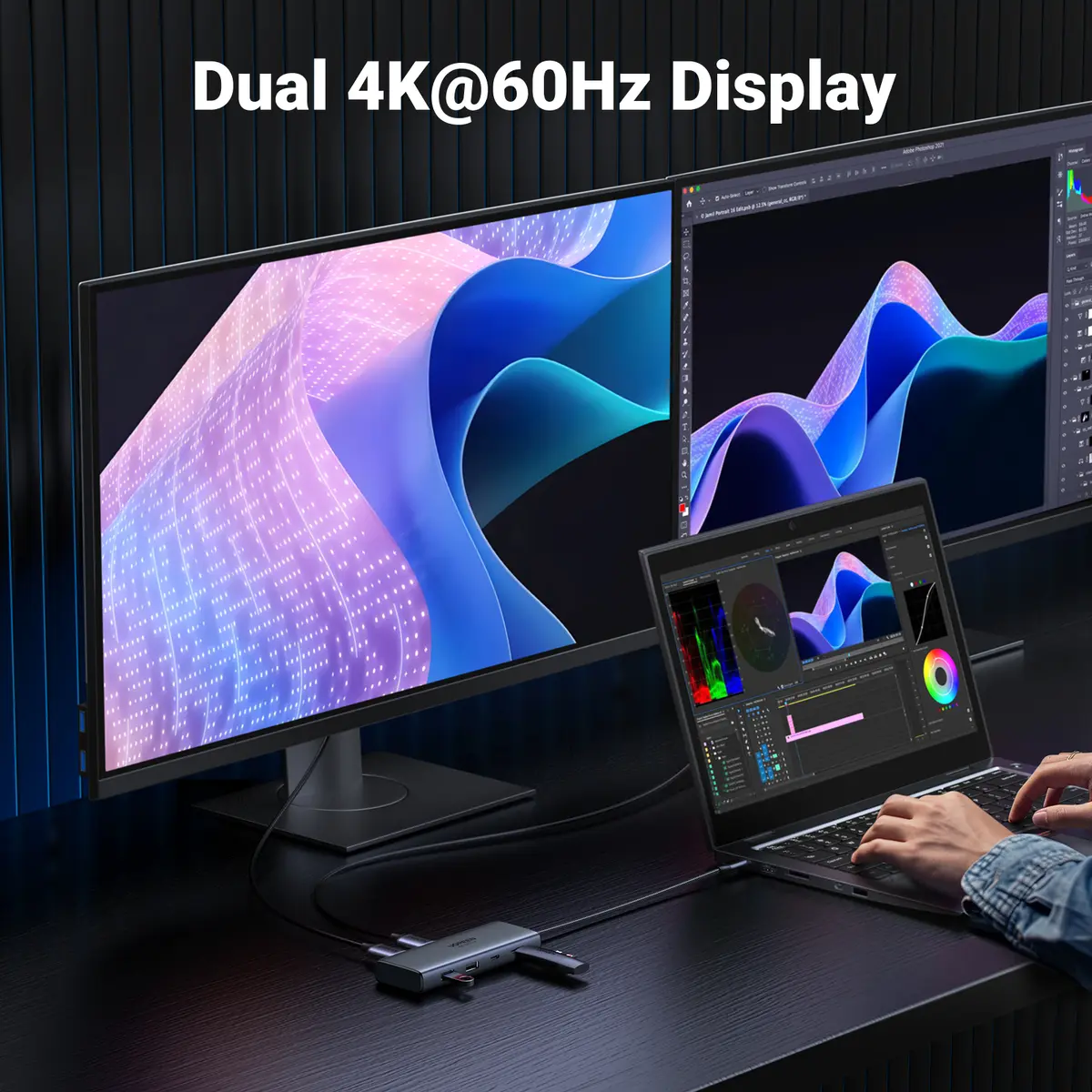 Ugreen 7-в-1 USB-C концентратор CM498 Док-станция Серый Photo 4