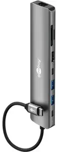 USB-концентратор GOOBAY RB79146 — тонкий 8-портовый хаб с HDMI и RJ45, до 5 Гбит/с