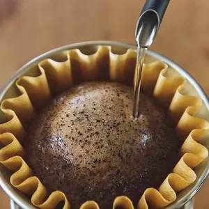 Kalita Metal dripper Wave 185 pour-over coffee brewer, stainless steel, Wave 185 size