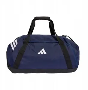 Спортивная сумка ADIDAS Tiro Duffle Medium KD4243 тёмно-синяя — средний объём, ручки и наплечный ремень