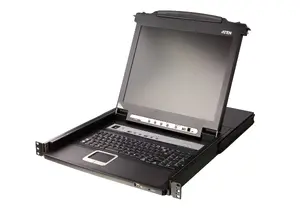 Rēķu konsole ATEN CL5708MW 17.3" (43,9 cm) LCD 1920x1080, tastatūra/pele USB/PS/2, VGA, 1U, metāls/plastmasa