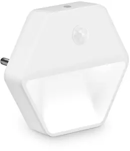 Night plug-in LED lamp connectIT Sparkle 2 with sensor, warm light, white