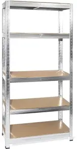 Shelving unit 5 shelves AWTools REGAŁ 200x90x50 cm load 300 kg per shelf 6.0 mm pressed quick-assembly
