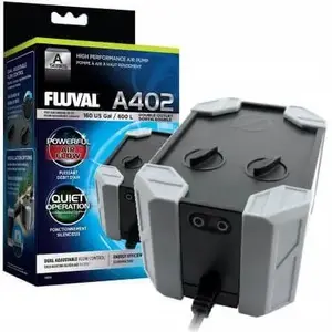 Gaisa sūknis Fluval Napowietrzacz A402 2W, 8×12×19 cm, piemērots akvārijiem līdz 600 l