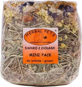 Гранулированное сено Herbal Pets SIANO Z ZIOŁAMI MINI PACK 300g – с травами для мелких животных