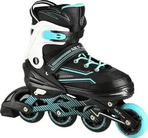 Inline skates Nils Extreme NA1169A with replaceable adjustable frame, turquoise, size 35–38