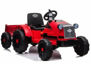 Bērnu braucamrīks traktors lean cars 5328 — uz akumulatora šūpojošs/staigājošs rotaļlieta, sarkans, gaismas efekti