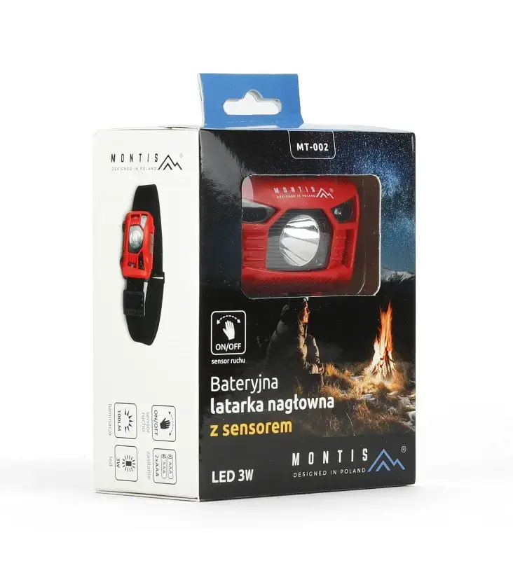 Montis MT002 LED galvas lukturis ar sensoru Photo 2