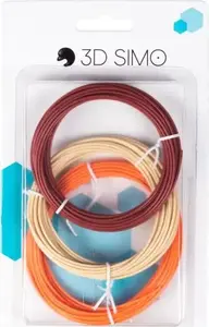 Filament PLA color set by 3Dsimo — brown, skin, orange (G3D3107)