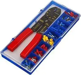 Crimp Sleeve Kit with Crimping Tool ORNO OR-AE-13136 — 10×10 mm sleeves, electrical connector set