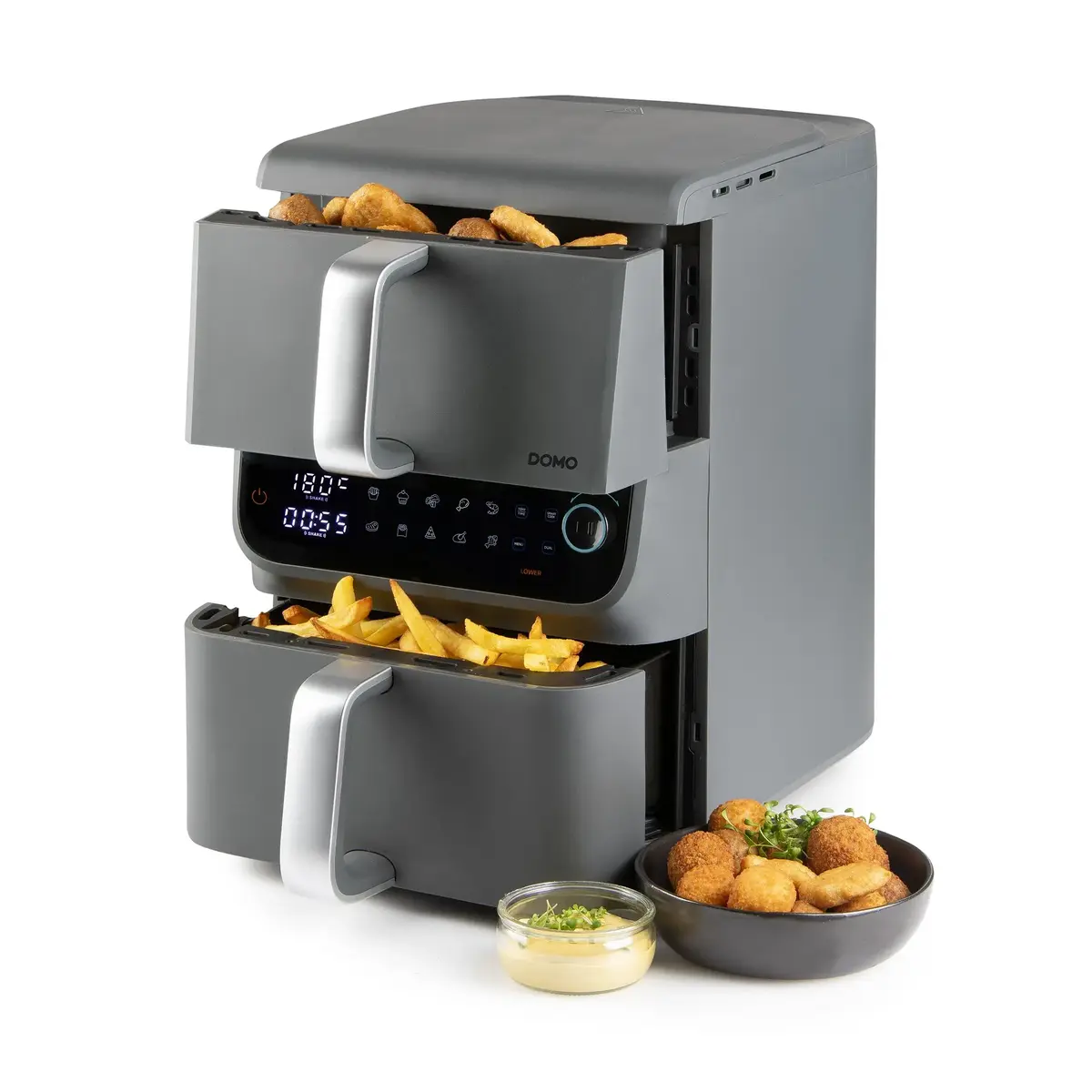 Аэрофритюрница Domo DO549FR Double 10 л Photo 2