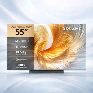 Smart TV Dreame Aura S100 55", QLED+ (Mini Led), 4K UHD, Google TV, 144Hz, AI processor, integrated soundbar, black