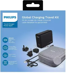 Переходник-зарядное устройство с powerbank 5000mAh Philips DLP5751T-00