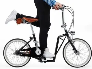 Folding 2-in-1 Bike and Scooter The-sliders Sliders Lite Black — compact, lightweight urban transport
