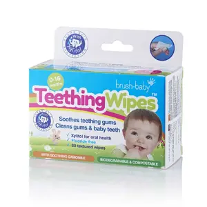Dental baby wipe Brush-baby BRB109 for infants up to 16 months, 1 pc, box