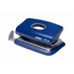 Paper punch Rapid FC10 Mini 2-hole, 10-sheet capacity, blue plastic