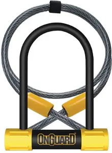 ONGUARD Bulldog Medium DT bicycle lock, yellow, model 8015M, articulated chain security