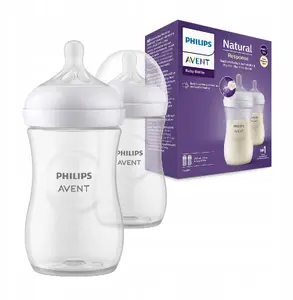Бутылочка для кормления Philips AVENT Natural Response SCY903/02, 9 унций (260 мл), набор 2 шт., прозрачная