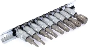 Socket bit set GEKO G13550 — Torx T10–T60 1/4" CR-V, 9-piece