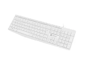 Клавиатура NATEC полноразмерная проводная USB NKL-1949 — раскладка QWERTY (испанская), мембранная, белая, кабель 1.8 м