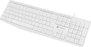 NATEC full-size wired USB keyboard NKL-1949 — QWERTY Spanish layout, membrane, white, 1.8 m cable