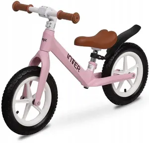 Balansbērnu velosipēds Toyz ROWEREK BIEGOWY INTER PINK — bērnu bezpedāļu velosipēds, viegls