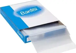 Bantex plastic document wallet A4 crystal, top and right opening, 80 micron, pack of 25