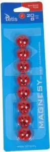 Magnetic Markers for Whiteboards Tetis Magnesy GM300-TC8, pack accessories