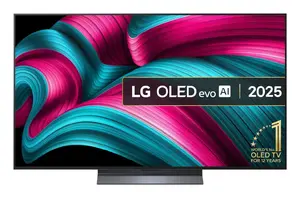 55" LG OLED evo AI Smart TV C5 — 4K (3840x2160), WebOS, Wi‑Fi, DVB-T/T2/C/S/S2, 0.1 ms, Black