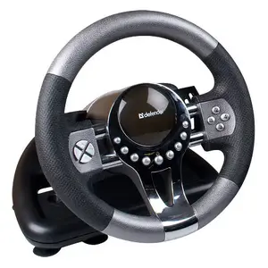 Steering wheel with pedals DEFENDER Forsage GTR Black USB 2.0 — wired PC controller, 3.1 kg