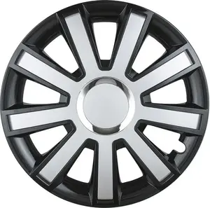 Riteņu vāciņš Leoplast FLASH melni‑sudraba 16" komplekts 4 gab.