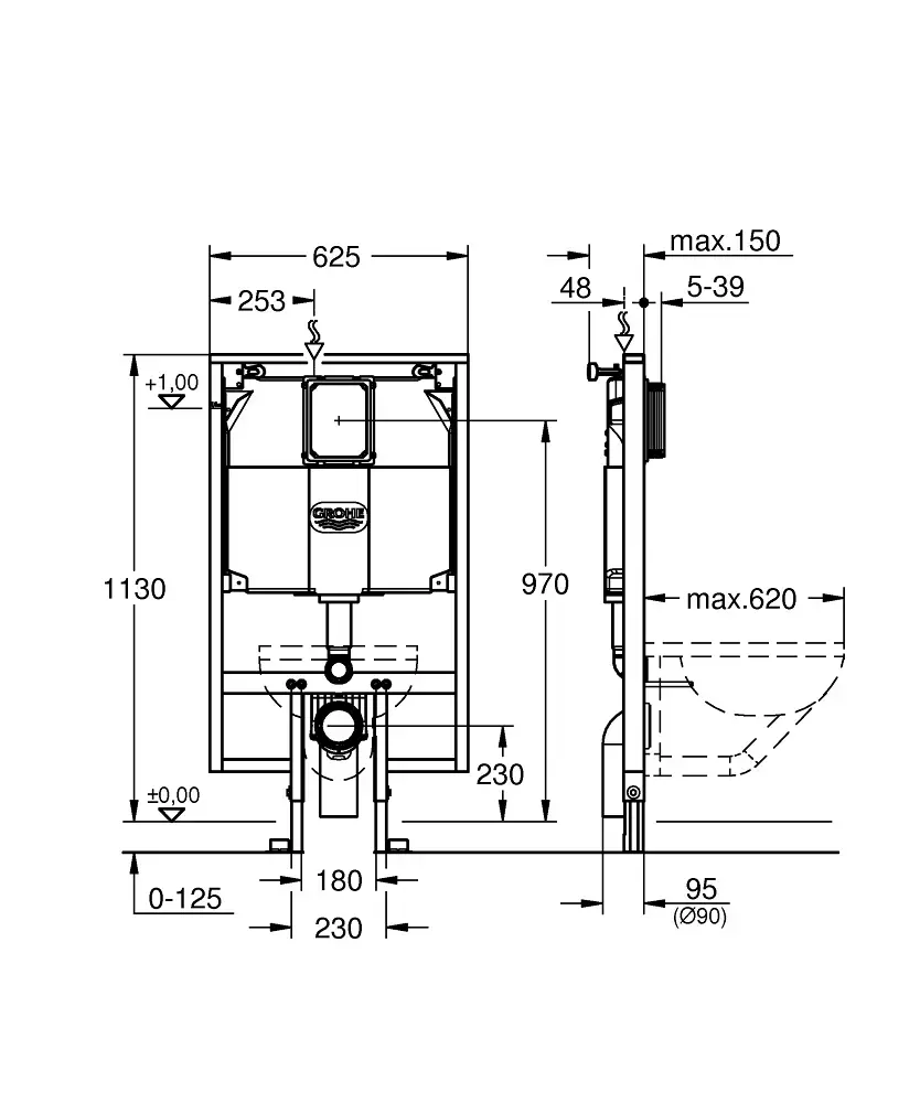 Монтажный каркас GROHE Rapid SL 38994000 Photo 2