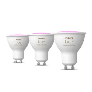 Смарт-прожектор Philips Hue White and colour ambience GU10 (3 шт.) — Bluetooth/Zigbee, 4.2 Вт, 50×57 мм