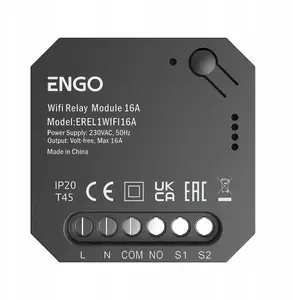 Smart relay Engo EREL-16WiFi, Wi‑Fi relay module for ENGO Smart, 1×16A, NO‑COM