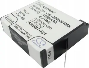 Battery Cameron Sino AHDBT-401 for GoPro Hero4 — replacement rechargeable camera battery