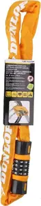 Bicycle Chain Lock DUNLOP 900 cm length, combination lock, orange
