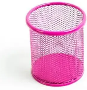 Pen Cup Leviatan mesh pink model 215581 — desk organizer, metal mesh pen holder
