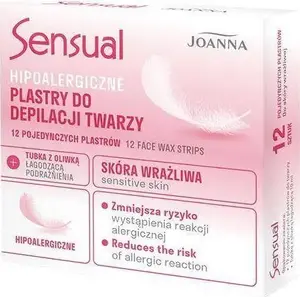 Пластыри для депиляции лица Joanna JOANNA_Sensual, гипоаллергенные, 12 шт.