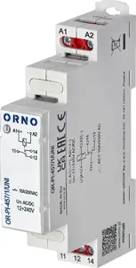 Монтажное реле ORNO OR-PI-457/1/UNI 1P 16A, управление 12–230 В AC/DC
