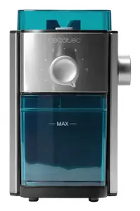 Burr coffee grinder CECOTEC 04277 — 150 W, 250 g bean hopper, plastic bowl, stainless steel & light blue